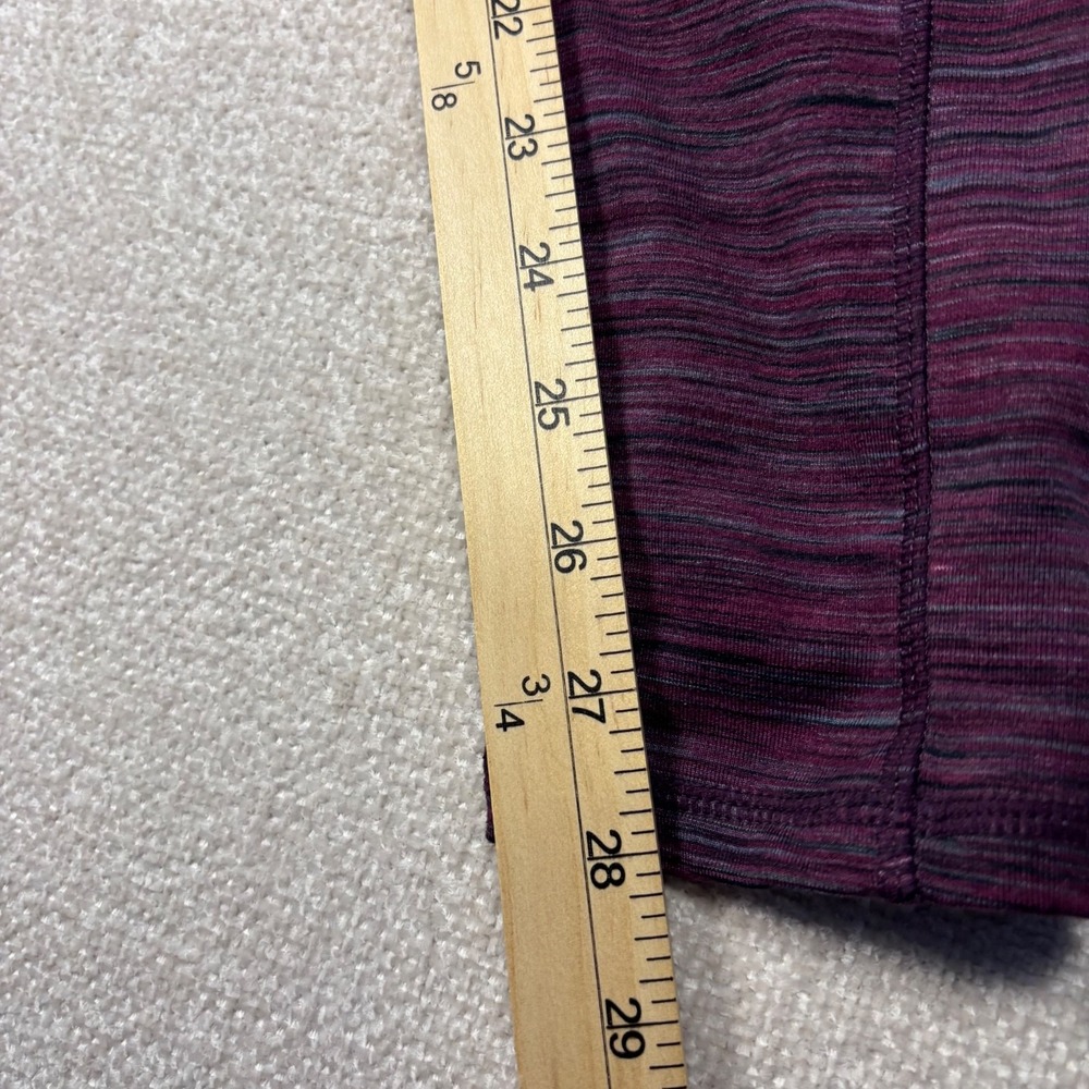 Kyodan Womens Space Dye Purple High Waisted Leggings Small Zip Pocket Activewear - Picture 7 of 8